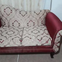 مبل هفت نفره کرم زرشکی