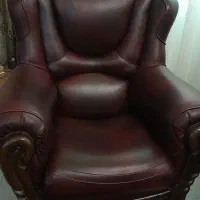 ساعت برنز و مبل تمام چرم ترکیه|مبلمان خانگی و میز عسلی|خوی, |دیوار