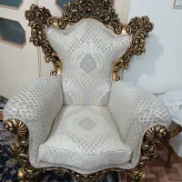 مبل استیل ۹ نفره تمام چوب در حد نو