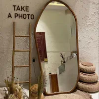 آینه فریم چوبی رگه برجسته|آینه|ارومیه, |دیوار