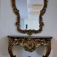 آینه کنسول طلایی