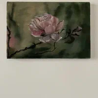 نقاشی رنگ روغن گل دست ساز  دکوراسیون شیک