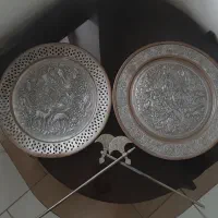 سینی مسی و تبر تزئینی برنجی