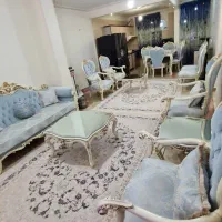 مبلمان ۷نفره ناهار خوری ۸نفره استیل تمام چوب گردو