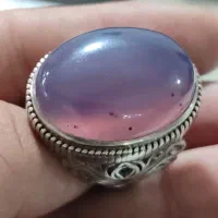 انگشتر نقره دستساز شیخی اردبیل عقیق سوسنی یمنی