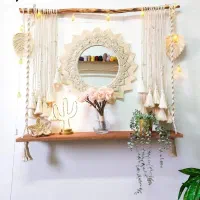 شلف مکرومه|صنایع دستی و سایر لوازم تزئینی|محمدیه-قزوین, |دیوار