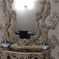 آینه کنسول تمام چوب