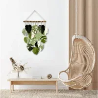 دیوار کوب مکرومه مدل طرح مانسترای غول پیکر|صنایع دستی و سایر لوازم تزئینی|قم, شهرک امام حسن|دیوار