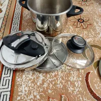 زودپز استیل 5لیتر سه کاره بخاربز زودپز وقابلمه
