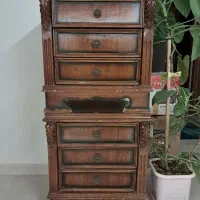 پاتختی جفت چوب گردویی اصل