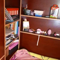 تخت دو طبقه چوب ام دی اف ترک سایز بزرگ|تخت و سرویس خواب|پرند, فاز ۵|دیوار