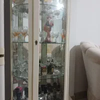 بوفه کرم رنگ نیم دایره سالم|بوفه، ویترین، کنسول|بسطام, |دیوار