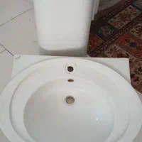 روشویی همراه با پایه سایز بزرگ ۶۰ سانتی