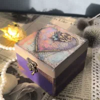 جعبه چوبی پتینه شده