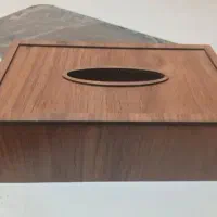 جای دستمال کاغذی چوبی ساده و شیک