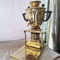 سماور انگلیسی علادین نفتی برنجی قدیمی عتیقه