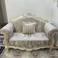 مبلمان استیل نه نفره چوب کامل سالم|مبلمان خانگی و میز عسلی|تهران, والفجر (افسریه)|دیوار