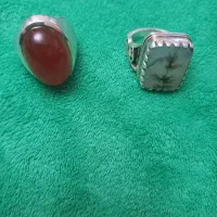 سلام دو عدد انگشتر زیبا  شجر و یاقوت فقط  چت