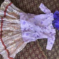 لباس محلی دخترانه بسیار زیبا کاملا نو