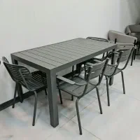 میز و صندلی آلومینیومی رستورانی مدل روولی و رنزو