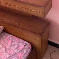 تخت خواب چوبی دو نفره همراه با آینه قدی باکس دار|تخت و سرویس خواب|تهران, دروازه شمیران|دیوار