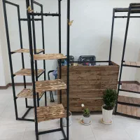 رگال، قفسه جالباسی چوب لباسی پرده مخمل ، پرو