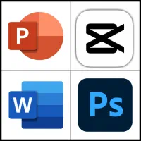 ورد،پاورپوینت،فتوشاپ،کپ‌کات و تولید محتوا