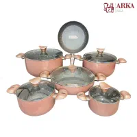 سرویس ۱۱ پارچه قابلمه گرانیتی پیوگان باضمانت آکبند