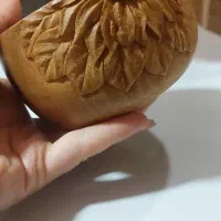 کاسه آجیل خوری منبت کاری گل افتابگردون