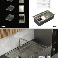 سینک باکسی ظرفشویی کابینت پله ای عمده و تک‌