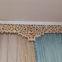 پرده شیک مناسب جهیزیه همراه با کتیبه|پرده، رانر، رومیزی|تهران, یاخجی آباد|دیوار