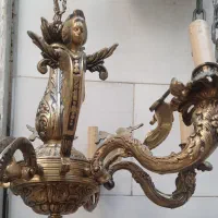 لوستر برنز قدیمی فرشته یک جفت