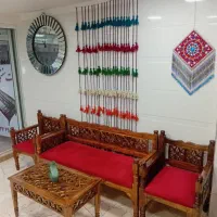 تخت سنتی چوبی گره چینی گیلان|مبلمان خانگی و میز عسلی|بندر انزلی, لیچارگی حسن رود|دیوار