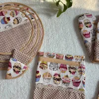 سرویس اسپزخانه کتان نخ ترک|سفره، حوله، دستمال آشپزخانه|تهران, راه آهن|دیوار