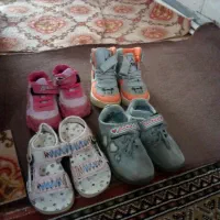 چهارجفت کفش بچگانه کارکرده تمیز