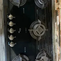 گاز رومیزی شیشه ای مشکی