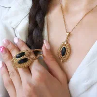 نیم ست عقیق اصلی|زیورآلات و اکسسوری|مبارکه, |دیوار