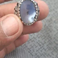 انگشتر نقره با سنگ شجر