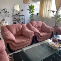 مبل ترک صورتی ۶ نفره کاملا سالم|مبلمان خانگی و میز عسلی|تهران, اکباتان|دیوار