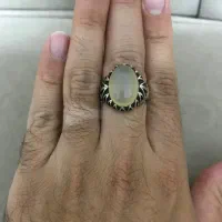انگشتر نقره عقیق سفید