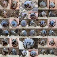 انگشتر نقره شجر قائنات تک درخت منظره خاص کلکسیونی