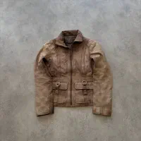 کاپشن چرم طبیعی وینتیج