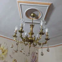 لوستر برنز ۶شاخه|لوستر و چراغ آویز|تهران, تسلیحات|دیوار