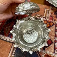 سینی و قندان آلتین اسری ترکیه، رنگ ثابت، کاملا نو|ظروف سرو و پذیرایی|اصفهان, بهارستان|دیوار