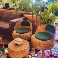 ست میز و صندلی حصیری