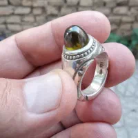 انگشتر عقیق یشم|جواهرات|خرم‌آباد, |دیوار