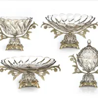 سرویس پذیرایی پایه برنز چهار پارچه