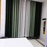 پرده پانچ مخمل و حریر ساده|پرده، رانر، رومیزی|امیدیه, |دیوار