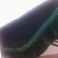 لباس مخمل سبز ساده ابریشمی