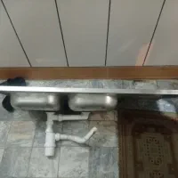 سینک دو لگنه|آب‌چکان و نظم‌دهنده ظروف|دورود, |دیوار